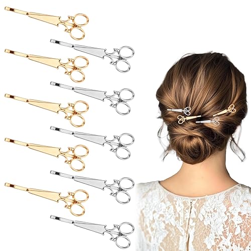 Hair Stylist Gifts 10 Scissor Hair Clips, Barrettes, Pins for