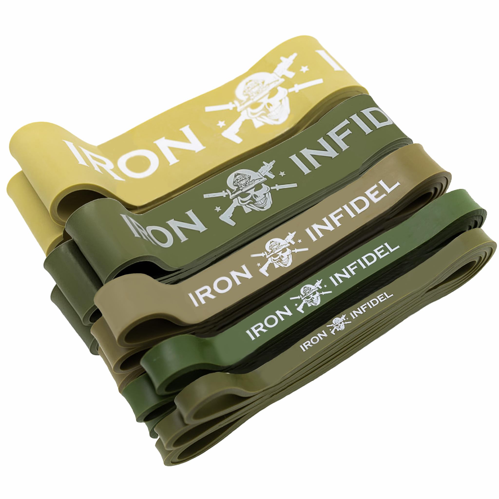 Iron Infidel Pull Up Assistance Bands for Working Out - Resistance Bands Set for Men, Exercise, Workout, Fitness, Strength, Weightlifting, Training, Powerlifting, Stretch, Crossfit WOD