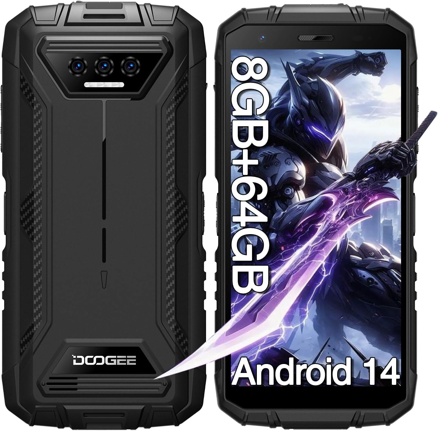 DOOGEE S41T Rugged Smartphone Unlocked, 6300mAh Battery, Android 14 Rugged Phone,8GB+64GB, 4G Dual SIM Cell Phone, 13MP AI Camera, IP68 Waterproof, Face Unlock, NFC,T-Mobile, Black DOOGEE S41T Rugged Smartphone Unlocked, 6300mAh Battery, Android 14 Rugged Phone,8GB+64GB, 4G Dual SIM Cell Phone, 13MP AI Camera, IP68 Waterproof, Face Unlock, NFC,T-Mobile, Black