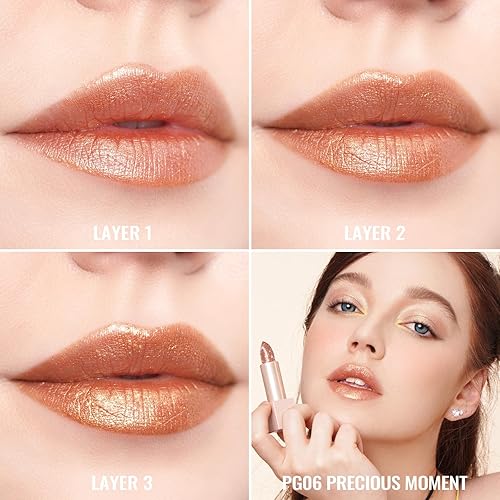 Miniatura 4 de Oulac Lápiz labial marrón nude para mujer, bálsamo labial tintado hidratante, textura cremosa, maquillaje de labios ligero, vegano y sin gluten,