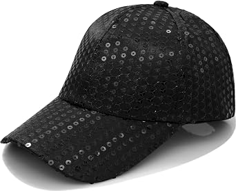 Sequins Baseball Cap Glitter Hat Shiny Hip Hop Hat