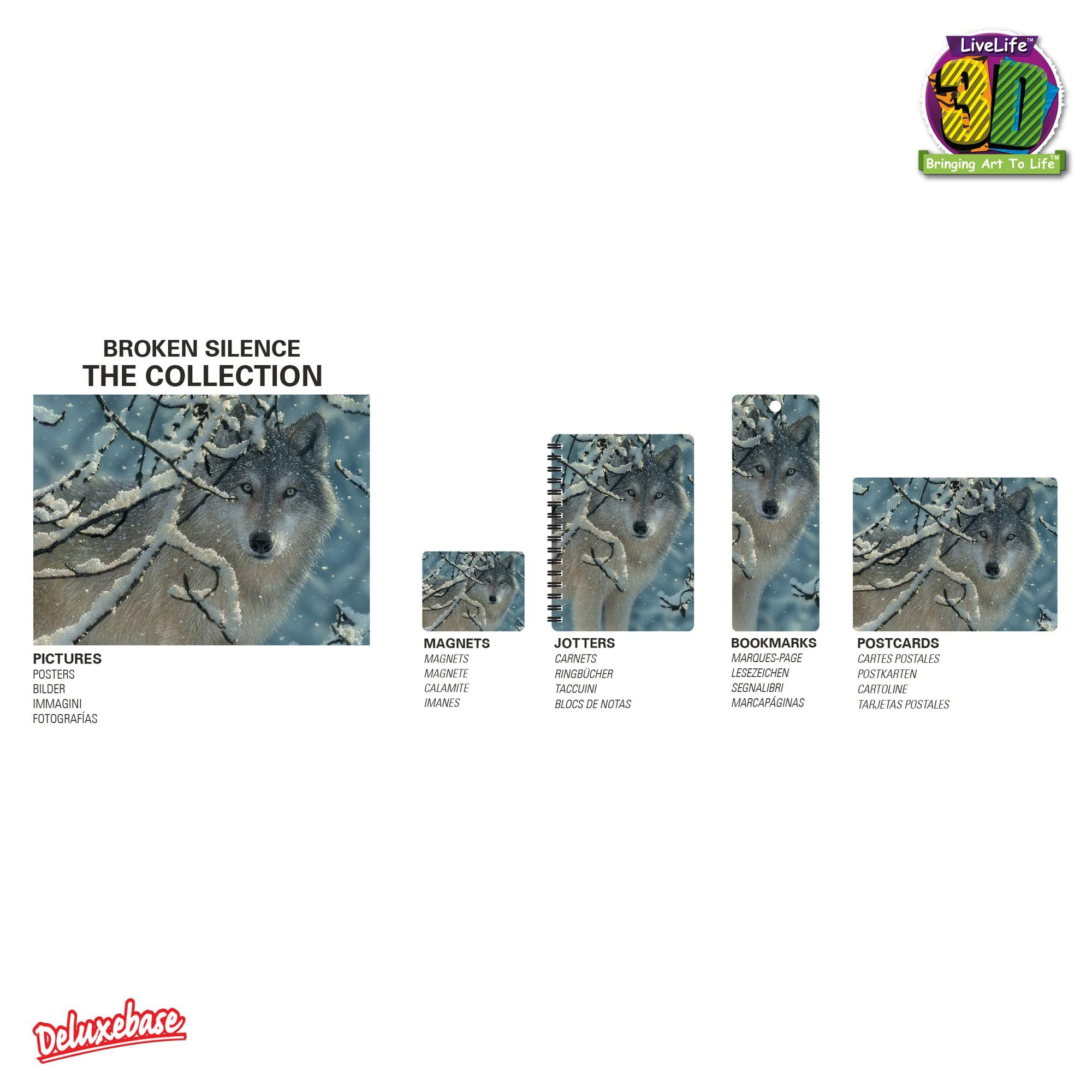 Affiche Murale 3D Lenticulaire Course Du Lion - Poster 30x40 Cm Sans Cadre - Art Sous Licence Collin Bogle