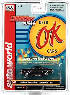 Auto World Thunderjet OK Used Cars 1970 Chevrolet Chevelle SS (Gray) HO Scale Slot Car