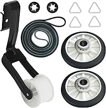 【Upgraded】4392065 Dryer Repair Kit with 341241 Dryer Belt, 349241T Drum Roller Kit, 691366 Idler Pulley for Whirlpool, Amana, Kenmore, and Maytag Dryer Parts wed4815ew1 ned4655ew1. Replaces PS373087