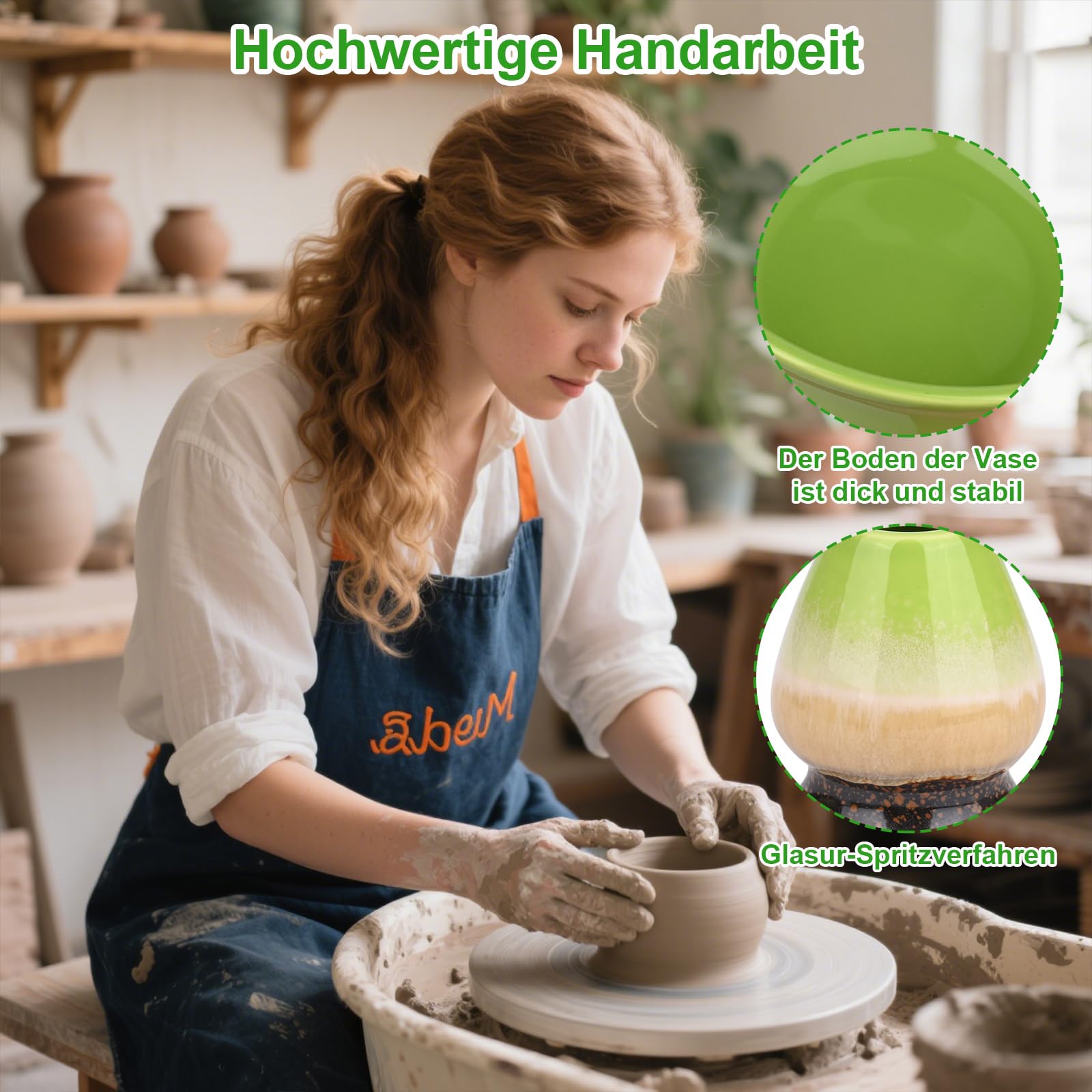 5 Stück Matcha Set Matcha Besen set Macha tea set Matcha Set Grün mit Besen, Sieb,Schale und Löffel für Zuhause & Büro Grün
