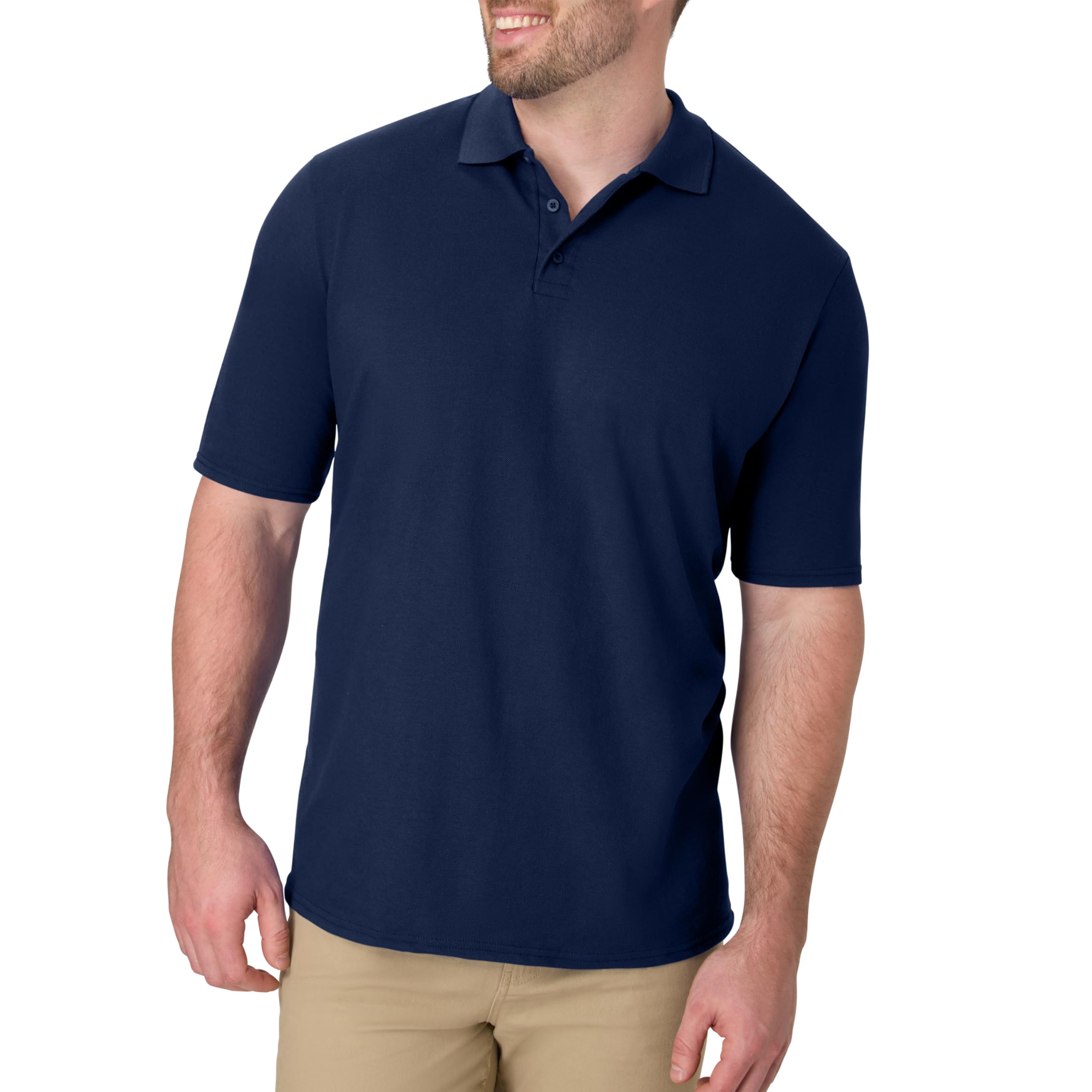Hanes Men’s X-Temp Short Sleeve Polo Shirt, Midweight Men's Shirt