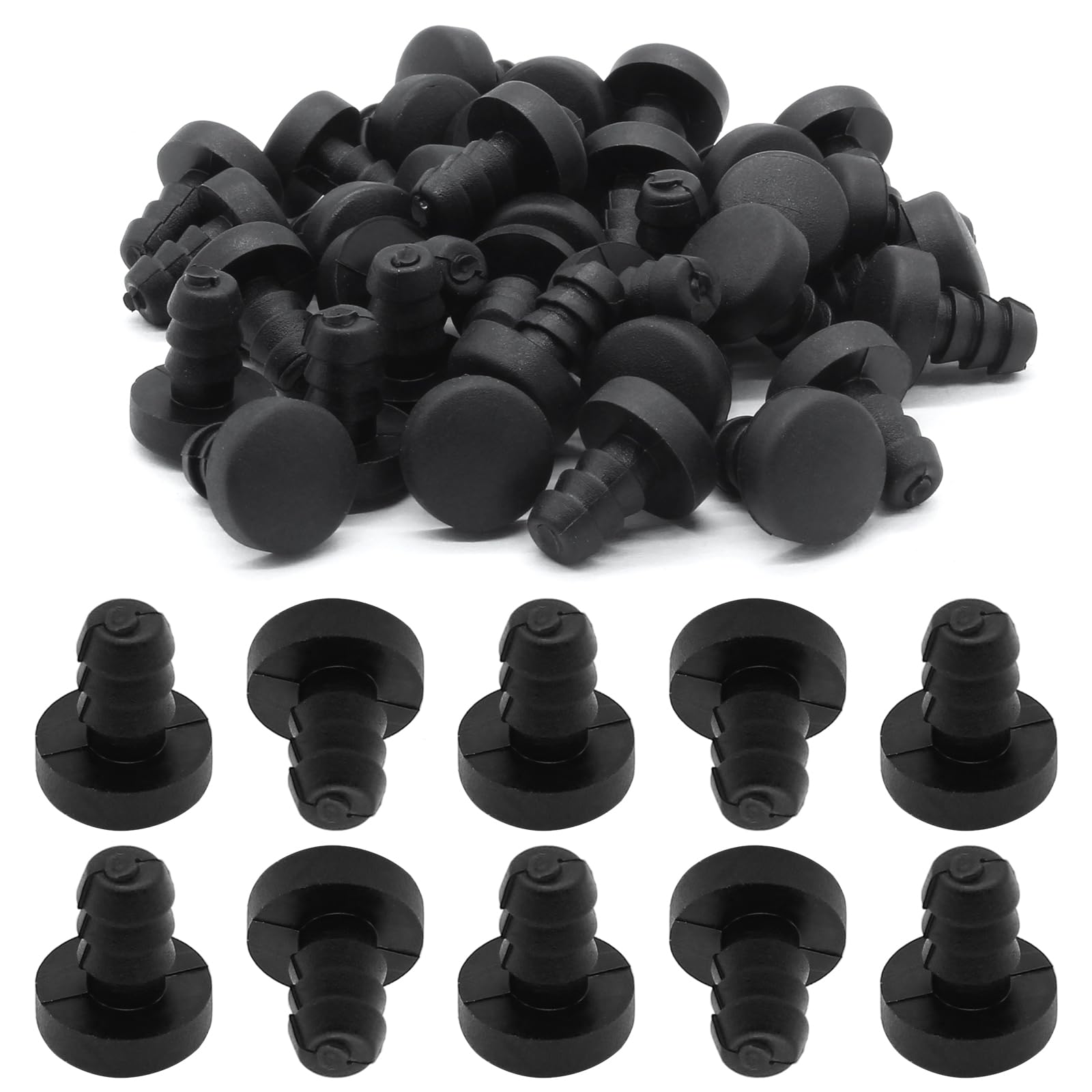Litoexpe 30 Paraurti In Vetro Trasparente Con Stelo - Distanziatori Per Tavoli, Antiscivolo, Per Fori Da 9 Mm - 4