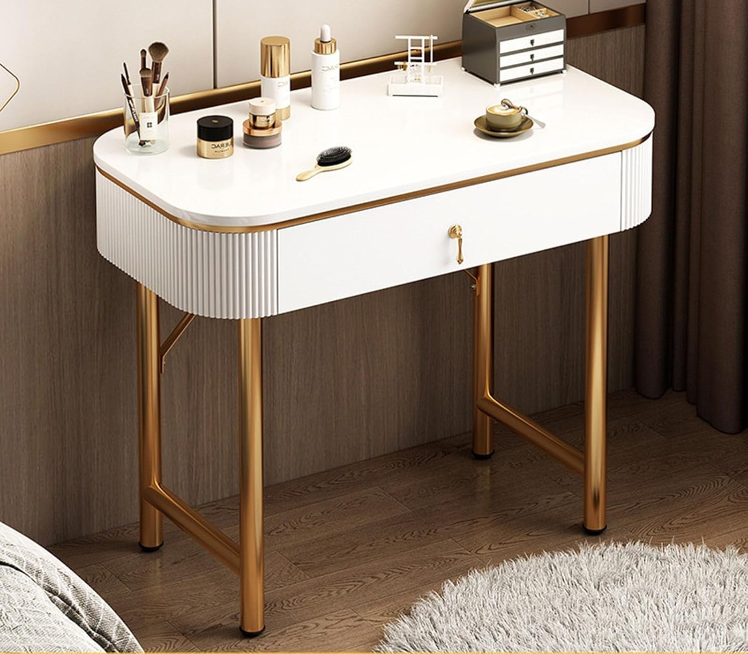 Vintage Vanity Desk White Small Vanity With Drawers Vanity