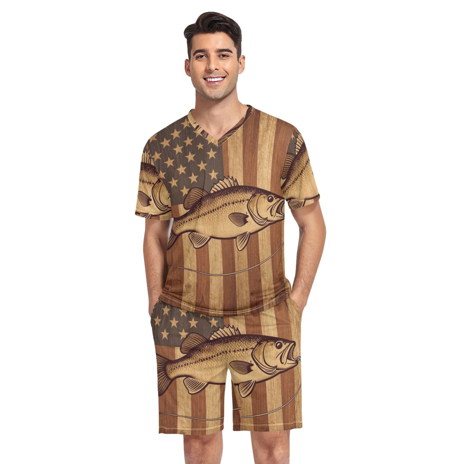 Camisas de pijama para hombre GuoChe el regalo perfecto para pescadores 8