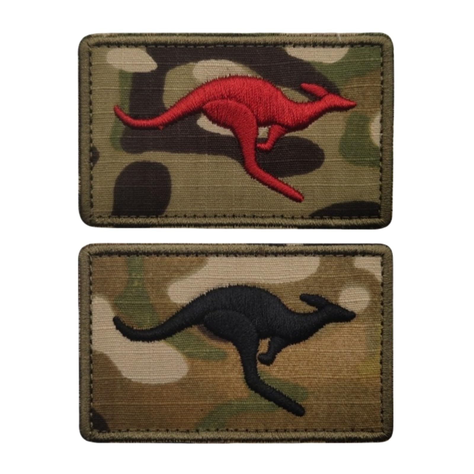 Australian Kangaroo Flag Patch 3D Embroidery Tactical Morale Patch Infrared Reflective for Backpack Vest Helmet - Embroidery Combination