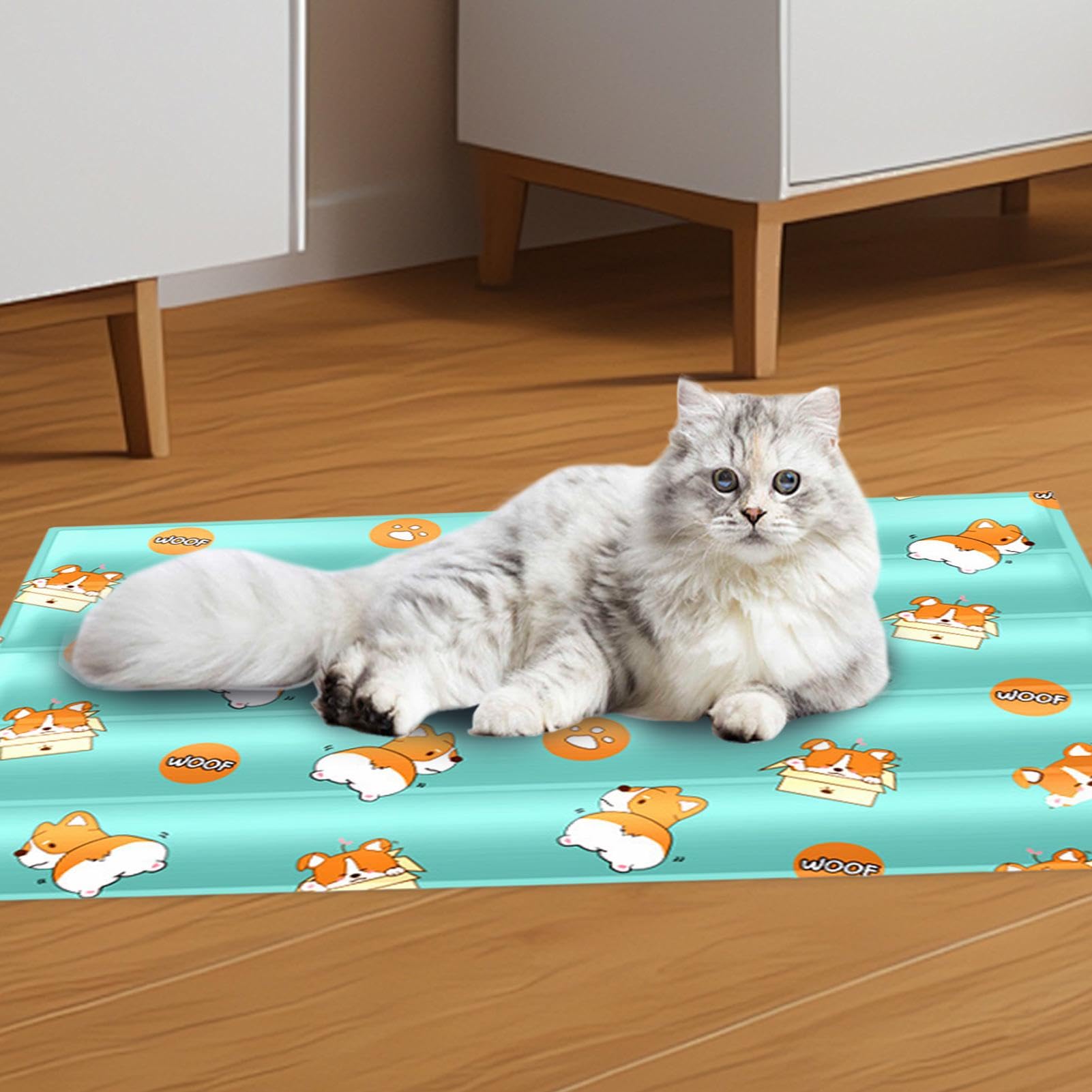 Alfombrilla de refrigeración para Perros, Lavable, de Verano, Transpirable, Manta de refrigeración para Enfriar, Asientos de Coche para Interiores y Exteriores, Extragrande, Perros, Cachorros, Gatos,