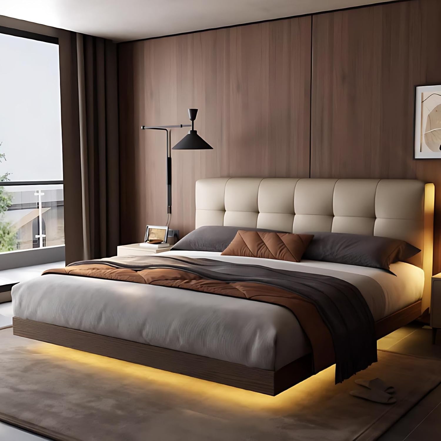 Queen Bed Frame & Mattress Set – Luxury Upholstered Bed