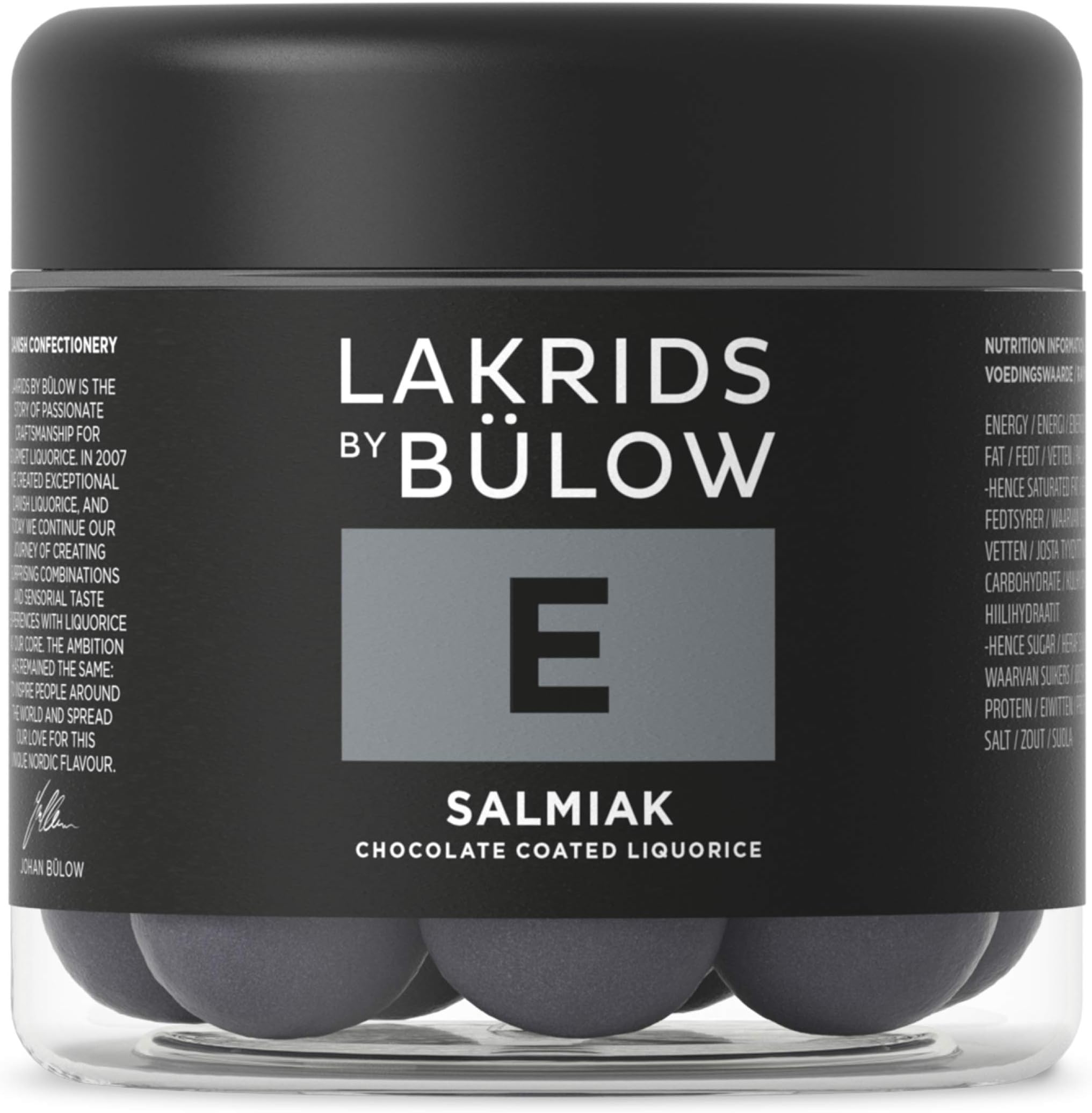 LAKRIDS BY BÜLOW - E - Slamiak - 4.4 oz - Chocolate Coated Gourmet Licorice - Authentic Scandinavian Candy Produced in Denmark