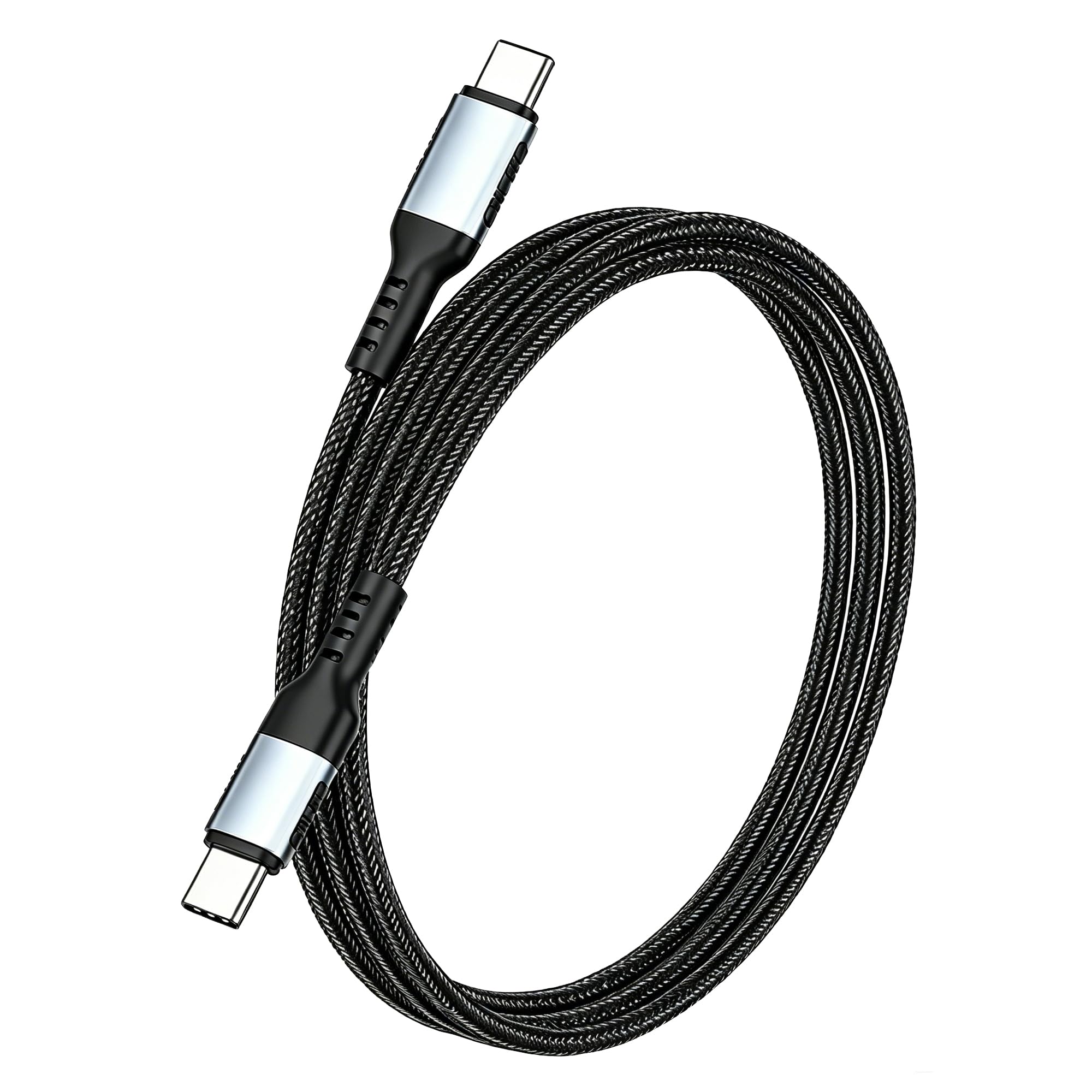 USB-C to USB-C ケーブル 1m 1本セット100W PD急速充電 E-Marker搭載 ナイロン編組 Popolier