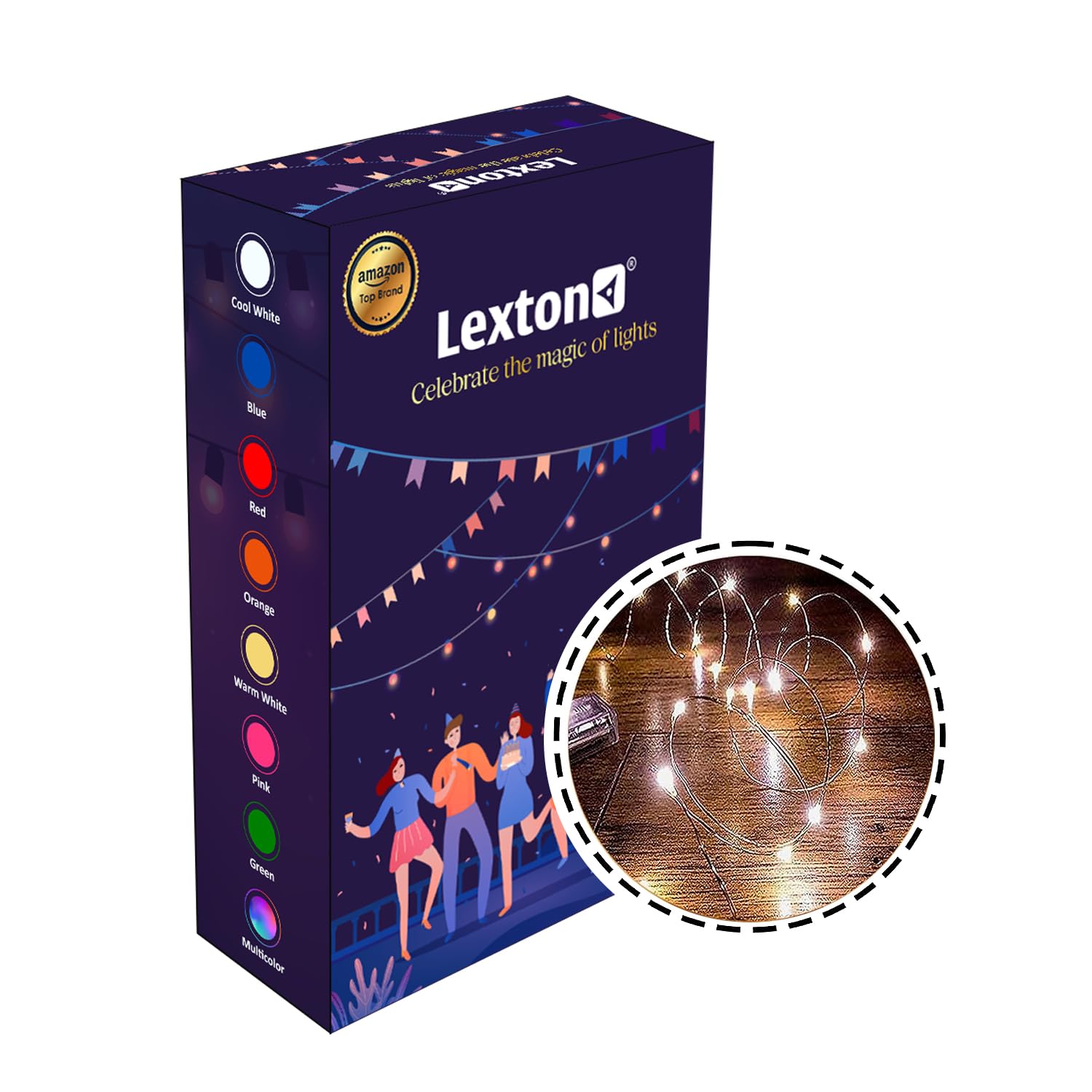 Lexton 5 Meter 50 LEDs Waterproof Copper Wire String Fairy Lights Battery Powered (Battery Not Included) |for Indoor & Outdoor Decorations (Warm White, Pack of 1), Standard (Lex-5m/50Led) (B08RDZQ6WQ) Amazon Price History, Amazon Price Tracker