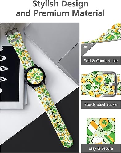 Vista 73 de Correas de reloj navideñas compatibles con Samsung Galaxy Watch de 1.575 pulgadas, 1.732 pulgadas, 0.787 pulgadas, correa de silicona de repuesto