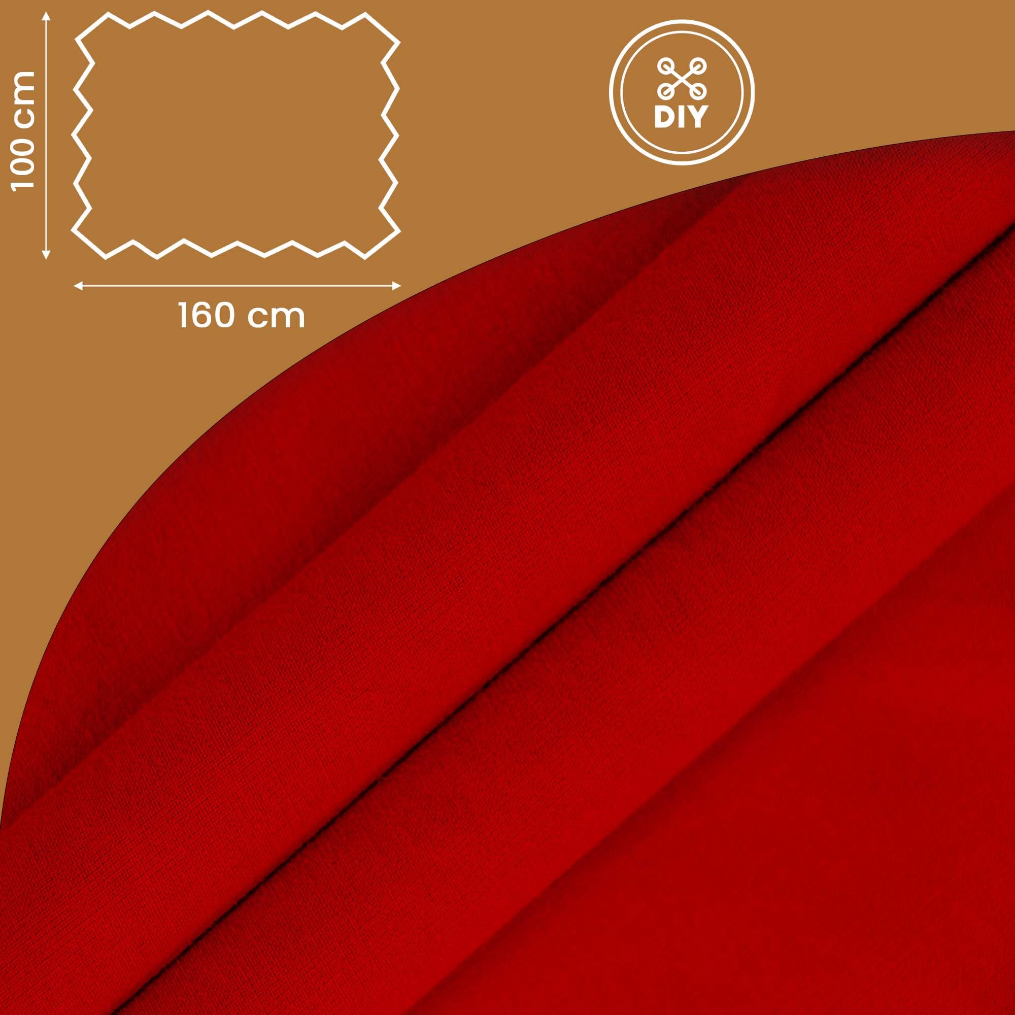 DreamRoots Stoffa cotone al metro 1Mx160cm 145 g/m² - Tessuti per tende a metro da interno, cucito creativo - Tessuto a metraggio, Rosso