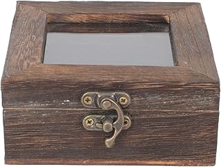 TENDYCOCO 2pcs Box Specimen Box Museum Display Case Container with Lid Specimen Display Case Sample Case Terrarium Tank Specimen Showcase Terrariums Jewelry Card Wood Clamshell