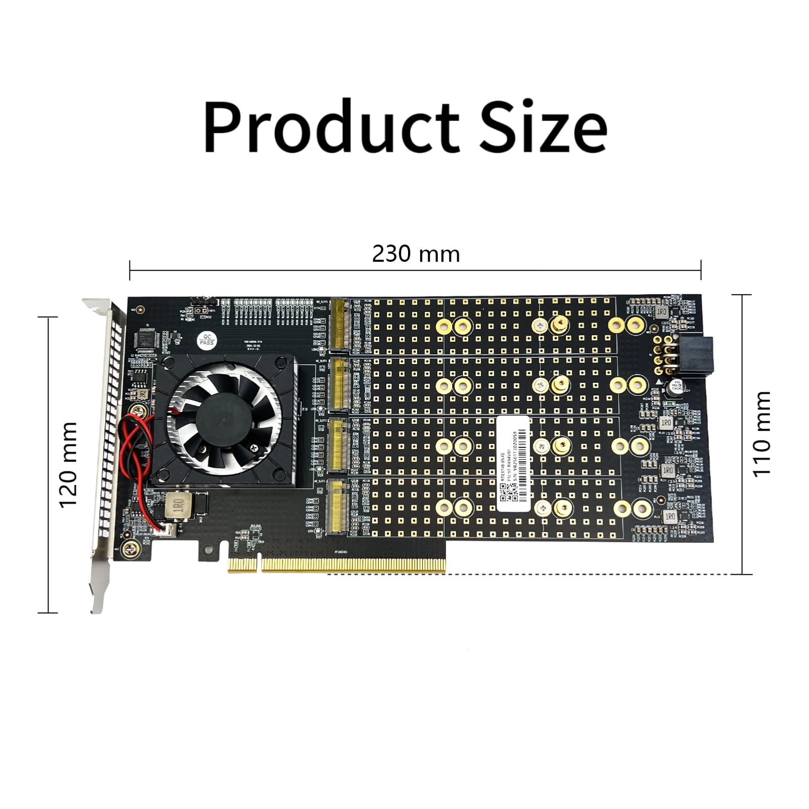 PCIe 3.0 X16 to 8x M.2 NVMe SSD Adapter, PEX8749 Controller with Bifurcation, Windows Server Linux VMware ESXi FreeBSD Ubuntu