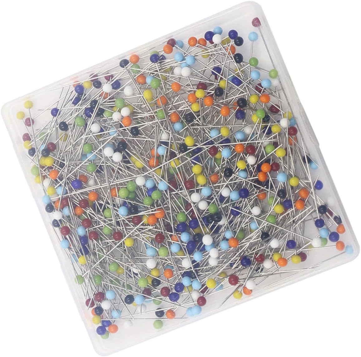 500Pcs Colored Glass Ball Head Straight Pins 4Mm Pearl Locating Pins for Sewing Quilting DIY Crafts Accessories