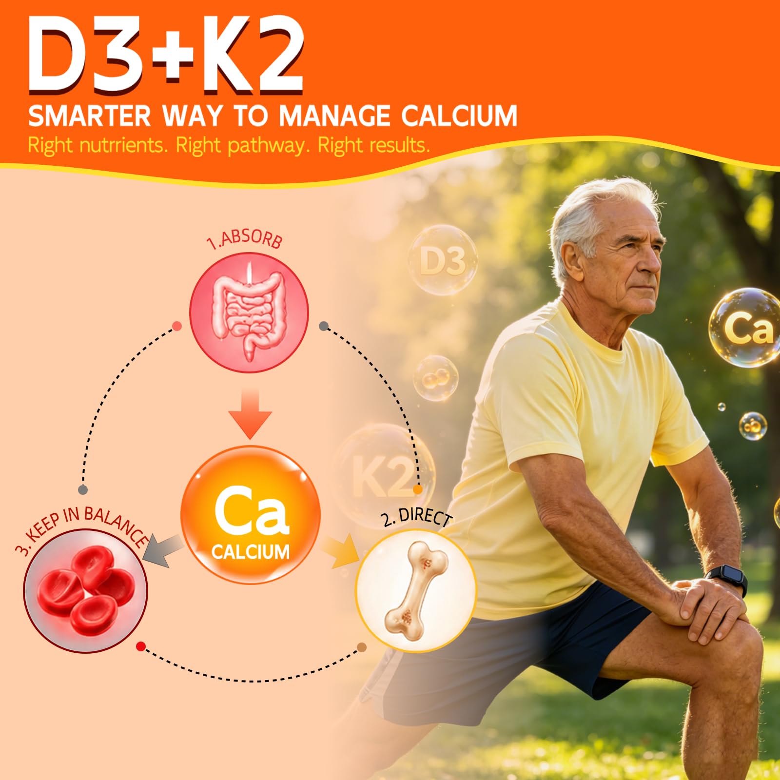 Vitamin D3 K2 Gummies - Vitamin D3 5000IU / 10000 IU and K2(MK-7) 250mcg — Amazon image 5