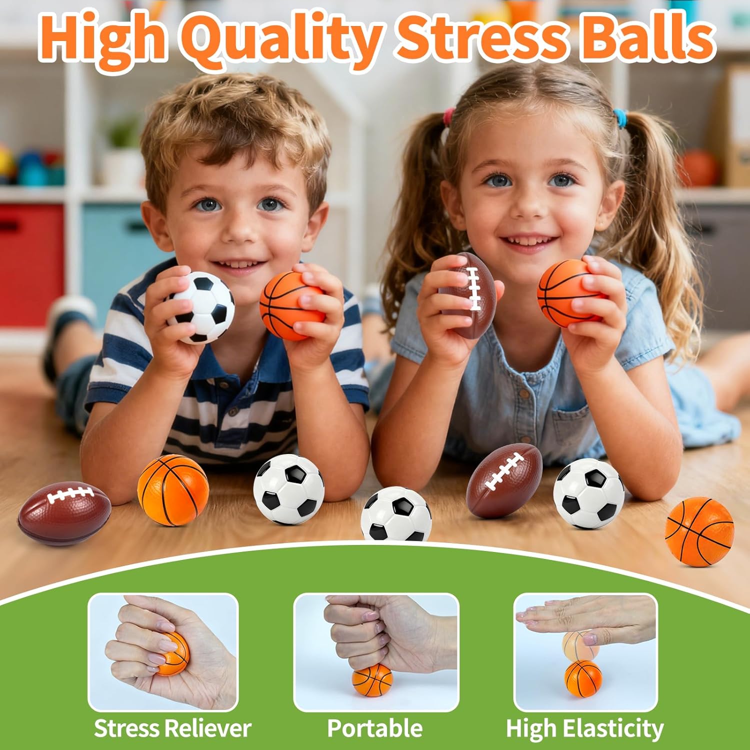 36 Pcs Mini Foam Sports Balls for Kids Adults Party Favors,Small Stress Balls Basketball Football Soccer Balls Bulk Toys Goodie Bag Stuffers Classroom Prizes Party Decorations
