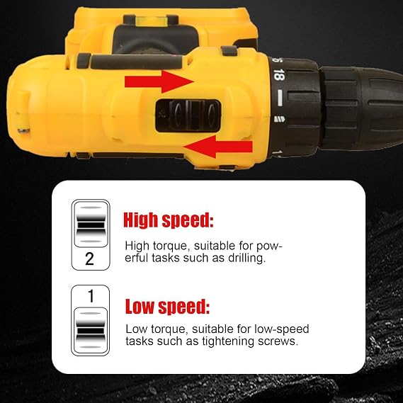 Power Drill Tool - Ergonomic Grip Handheld High Torque Motor Equipment