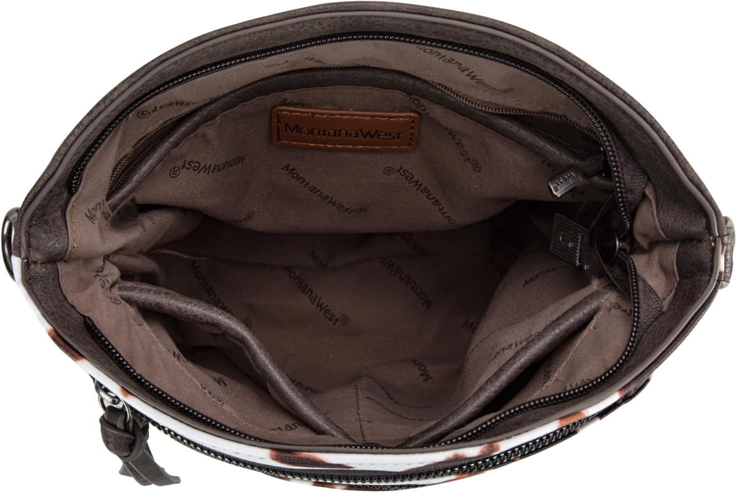 Montana West Multi Zip Pocket Large Crossbody Bag With Guitar Strap - Image 5