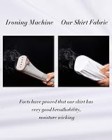 Vista 3 de J.VER Camisa de vestir elástica de manga larga casual para hombre, sin arrugas, ajuste regular, con botones