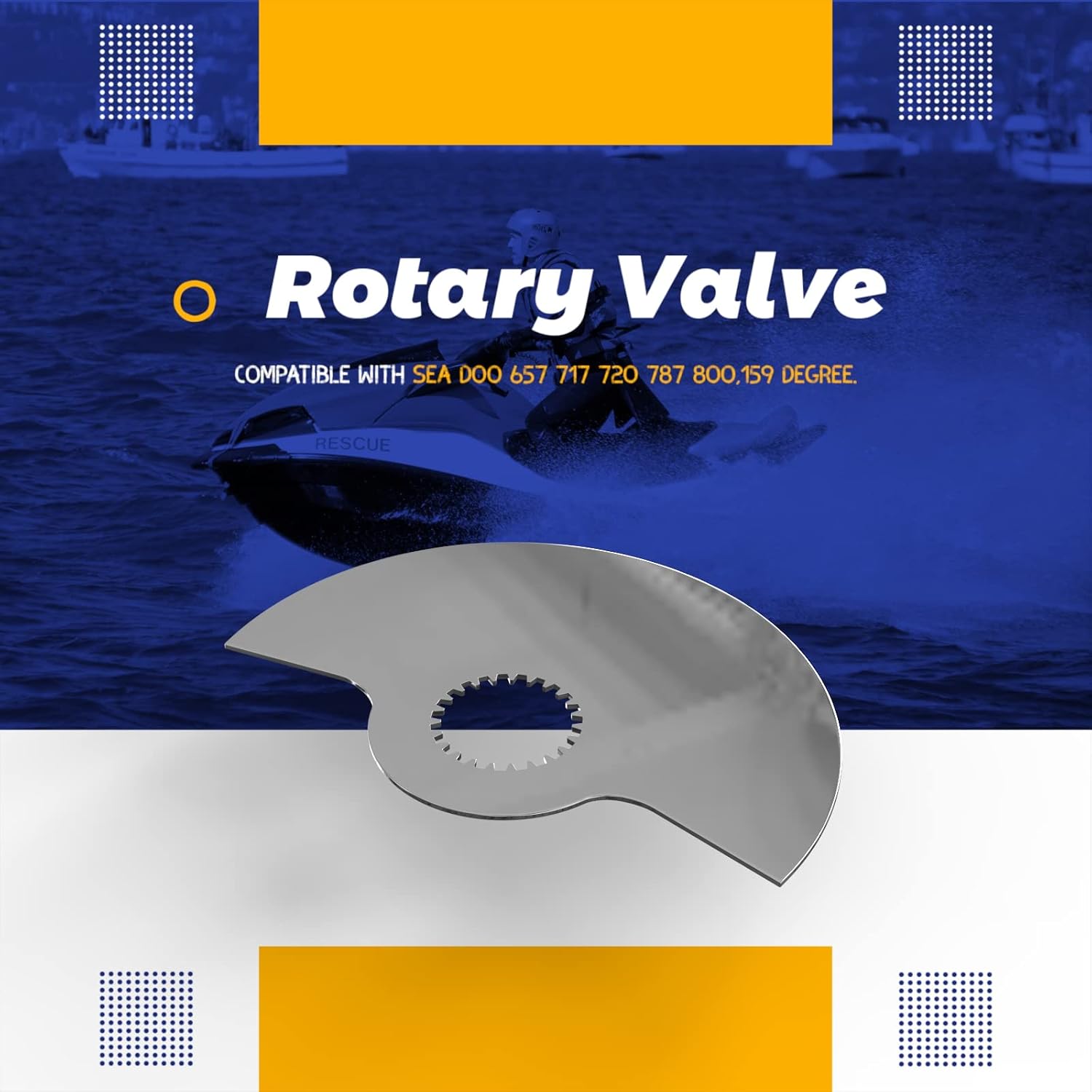 Rotary Valve,420-924-502,compatible with Sea Doo 657 717 720 787 800,159 Degree.