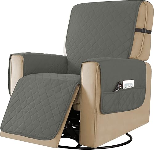 Miniatura 20 de SUBRTEX Juego de funda de sofá incluye fundas de sofá biplaza y silla, protector reversible de muebles de primera calidad con correas elásticas para