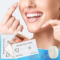 Vista 7 de Dental Floss Deep Clean Waxed Floss in a Credit Card with Mirror,Perfect for People with Tight & Small Gaps Between Teeth Slides Smoothly &