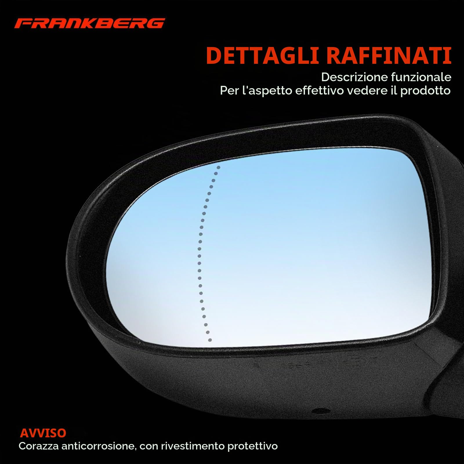 Frankberg Specchio Specchietto Retrovisore Elettrico Sinistra