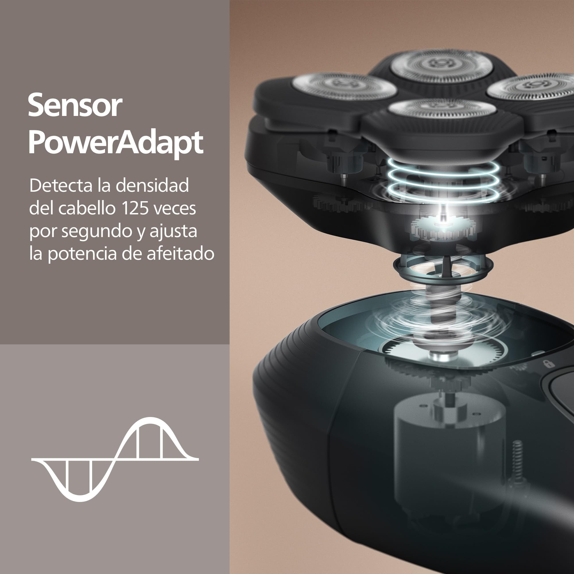 Philips Afeitadora Cabeza Serie 7000 Pro – Afeitadora Cabeza para Hombres y Mujeres, Cabezal flexible 360°, Cuchillas ComfortCut para un Afeitado Apurado y Suave, HS7980/15