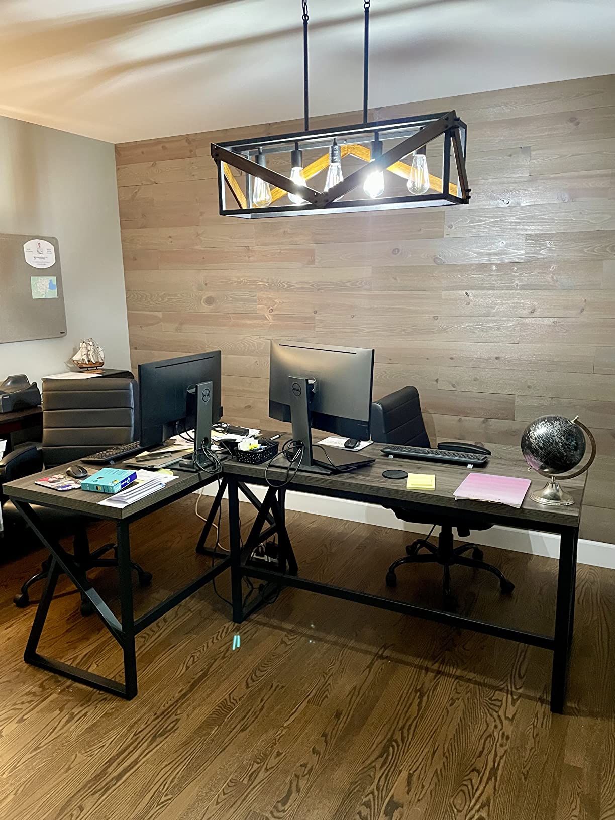 28/mo Finance HSH Industrial Home Office Desk, Metal and Wood