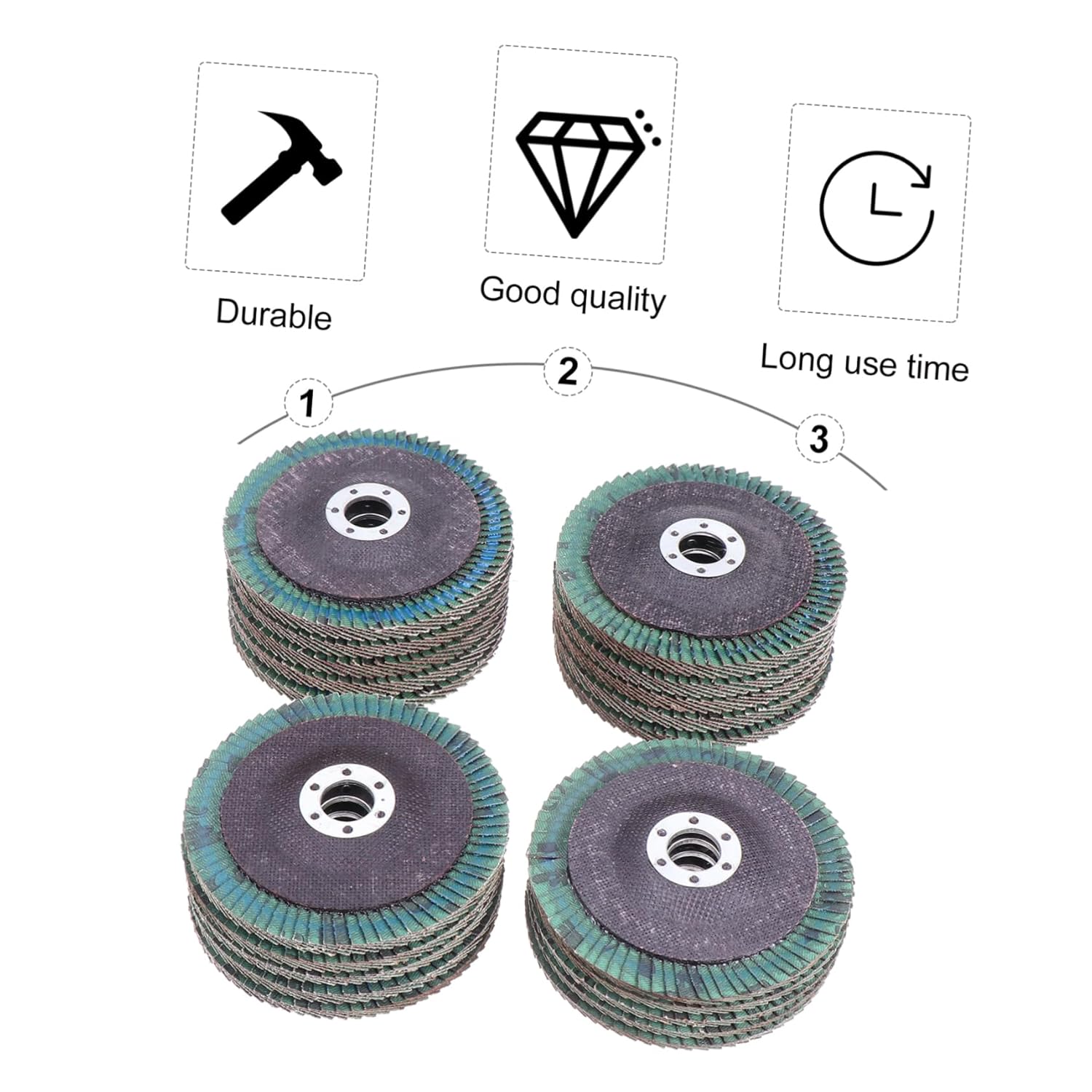 20pcs Sanding Flap Discs Abrasive Polishing Grinding Wheel for Grit Angle Power Sanding Discs