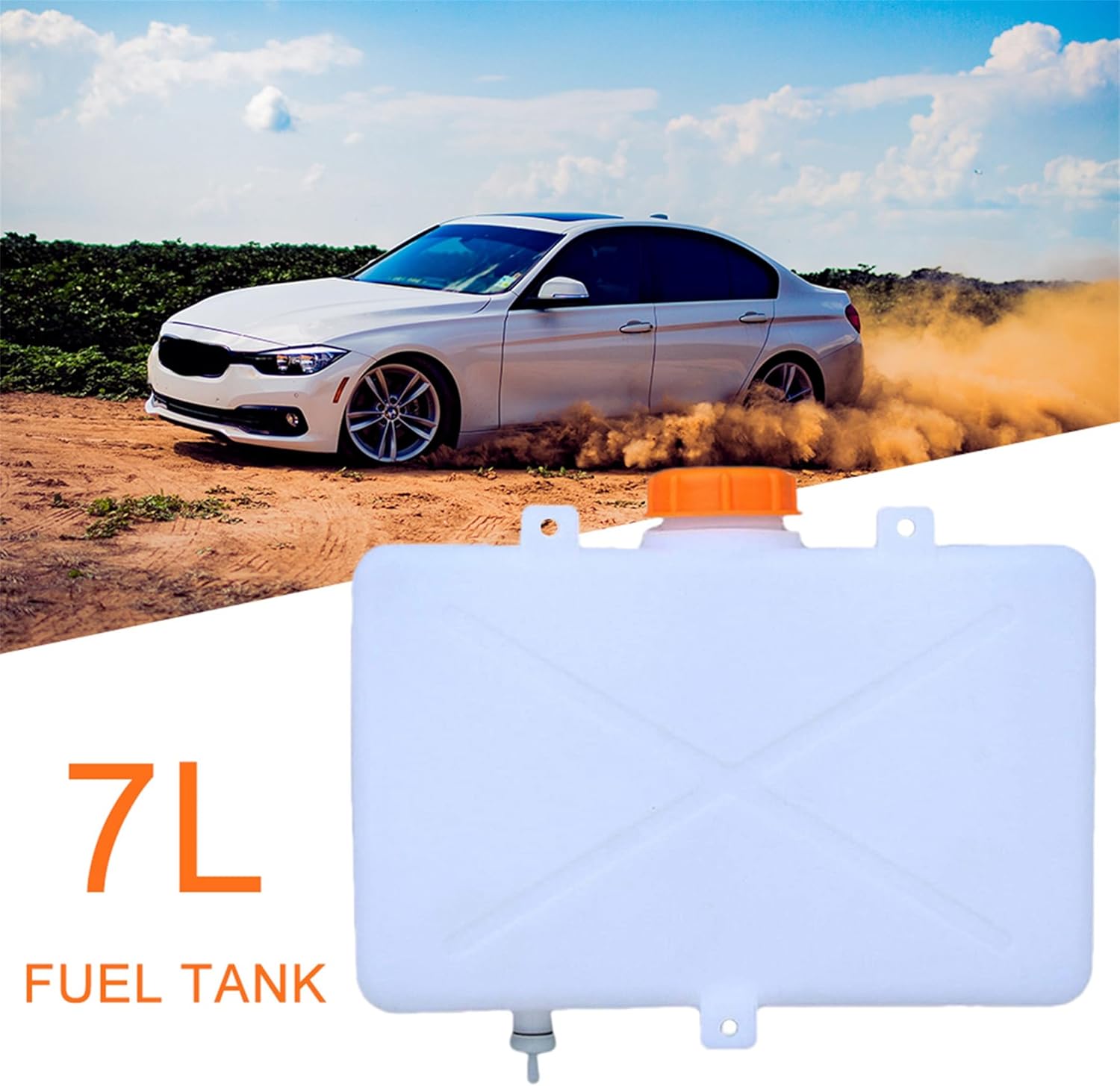 Gas Fuel Storage Tank,7L Fuel Tank Plastic Petrol Diesel Oil Petrol Tank Water Tank for Boat Car Truck Parking Heater Accessories for Car Truck Van Parking Heater