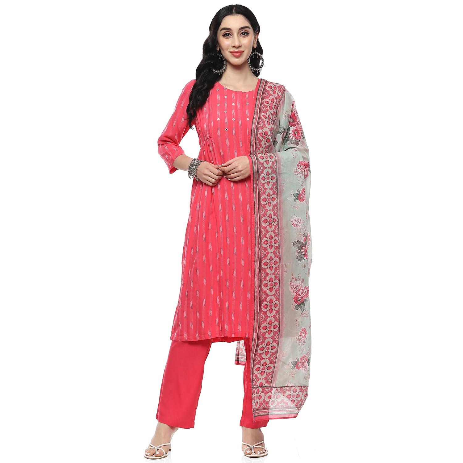 biba Women Rayon Gathered Suit Set-picture-38