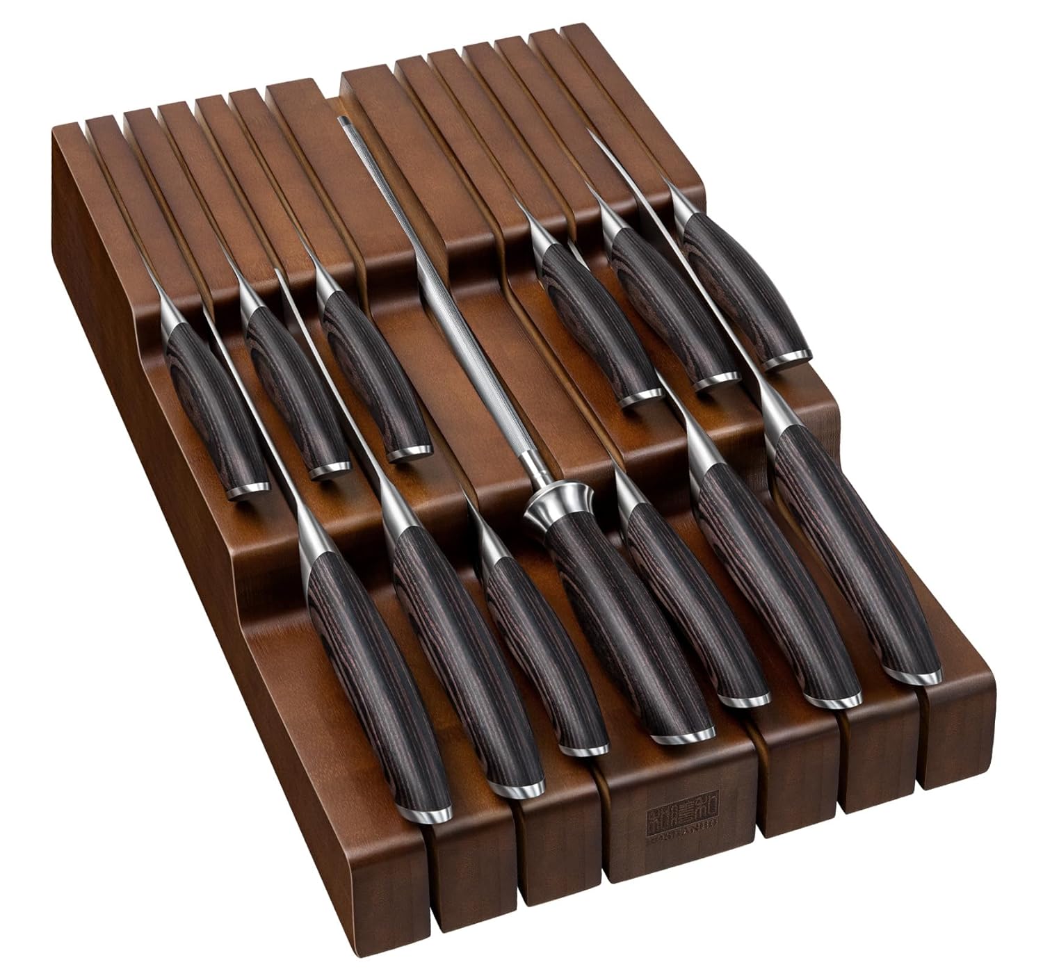 HOSHANHO Kitchen Knife Set with Block 14-Piece Professional Ultra Sharp Knife Block Set in Knife Drawer Organizer Japanese