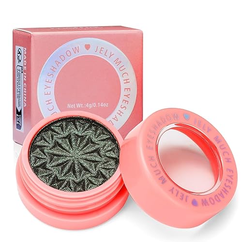 Black Glitter Cream Eyeshadow, Smokey Eye Putty, Highly Pigmented &