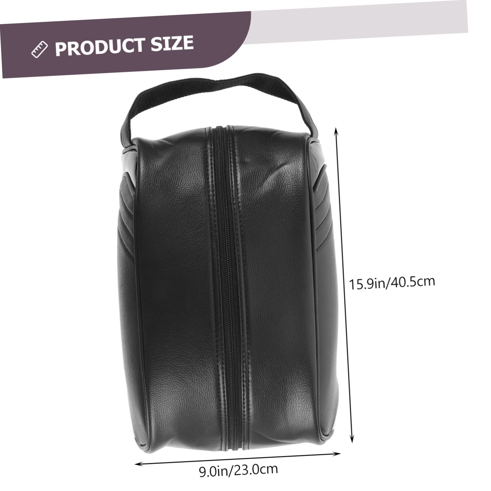 BESTYASH Borsa per Scarpe da Viaggio Nera, in Cuoio, Resistente All’acqua, Pieghevole e Portatile, per Scarpe Sportive e Uso All’aperto