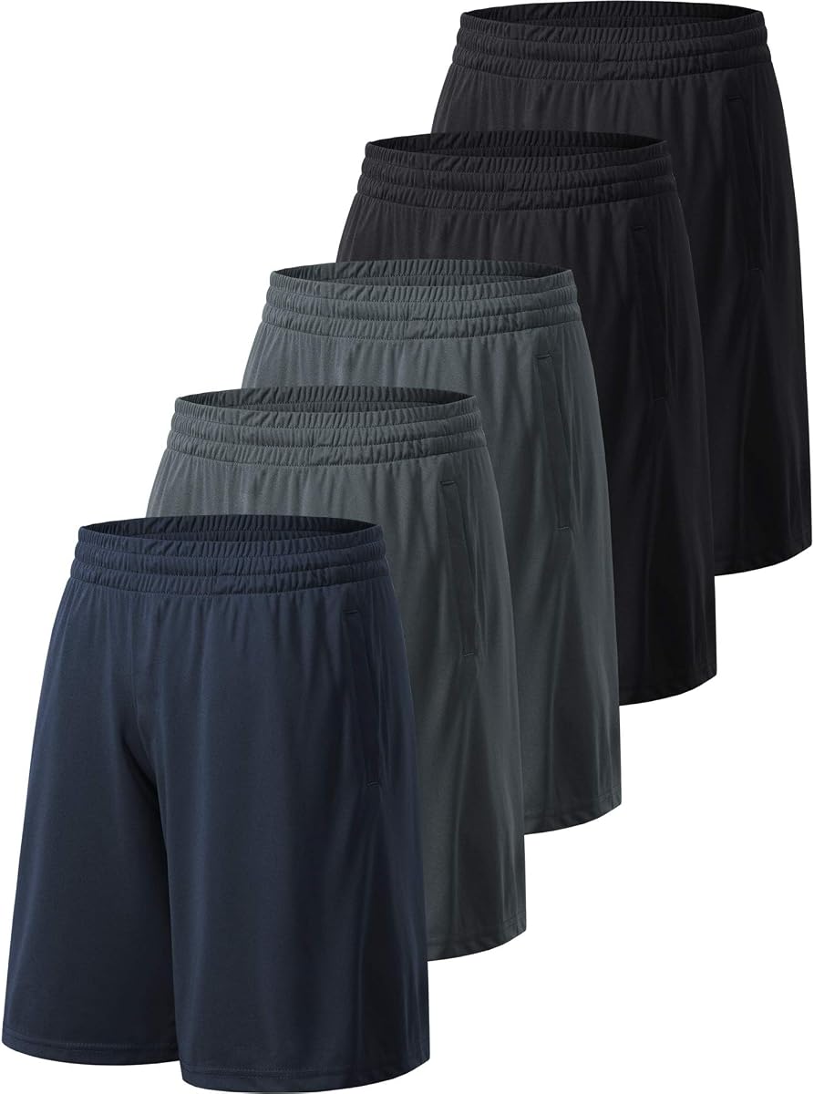 Pantalones cortos deportivos para hombre con bolsillos Ropa deportiva Entrenamiento | Pantalones cortos para correr, baloncesto, gimnasio, de secado rápido, con cintura elástica, transpirables, absorben la humedad, uso diario informal