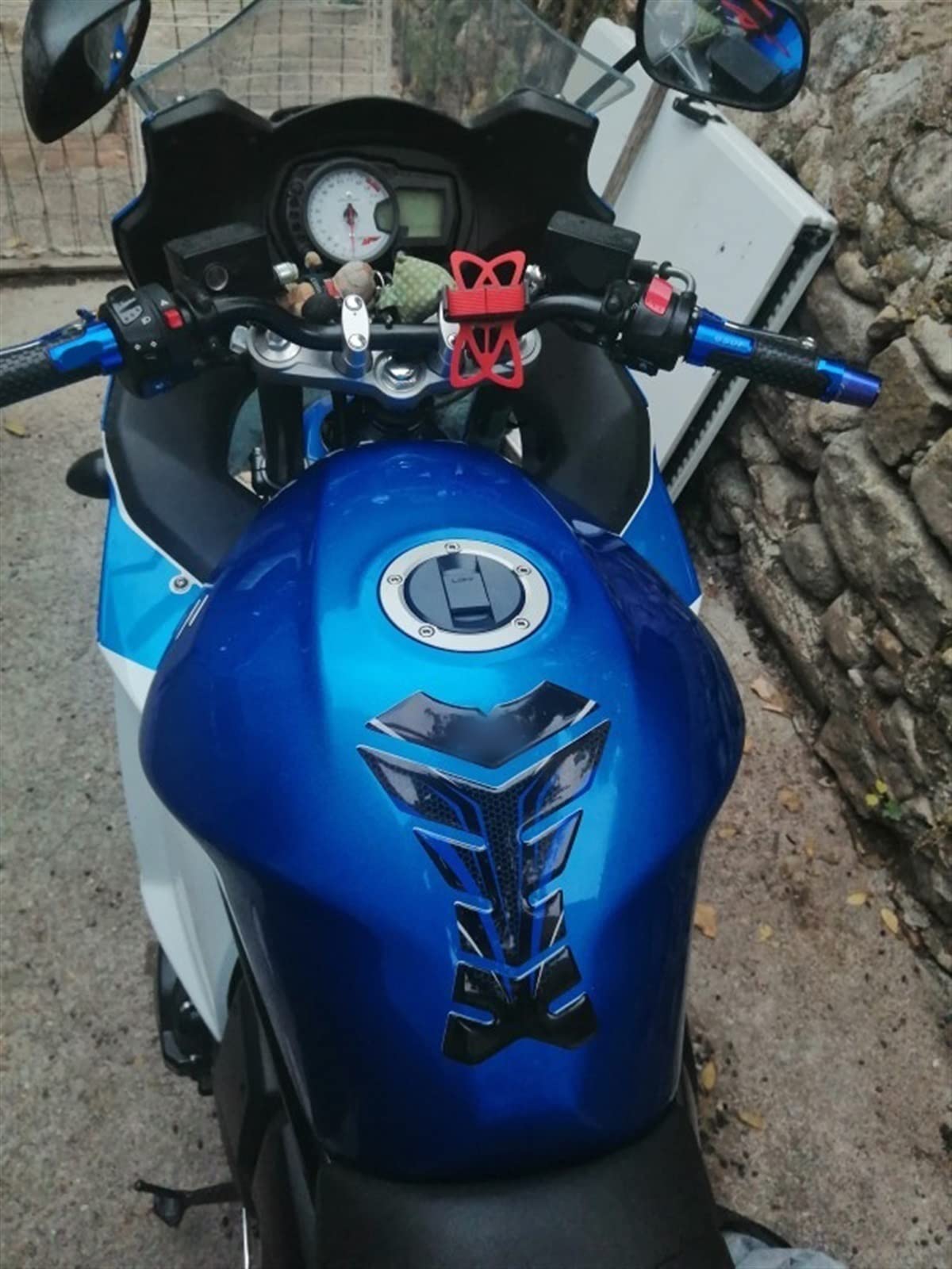 Koolstofvezel Motorfiets Brandstoftank Pad Cover Protector Decal
