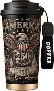 Insulated 250th anniversary patriotic travel mug