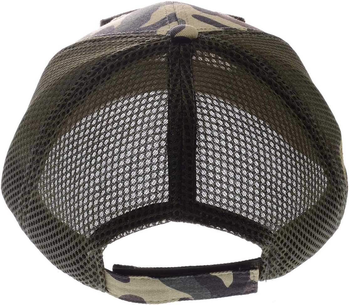 Anna-Kaci Camouflage Trucker Special Tactical Operator Forces USA Flag Patch Baseball Cap - Image 4
