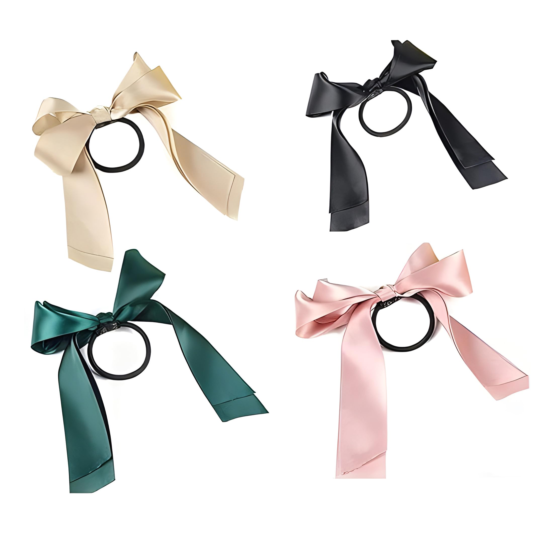 新品シンシアローリーサテンリボンヘアゴムアクセサリーラカラフルインストーン可愛い Amazon.co.jp: 6個セット可愛い おしゃれ 蝶結び ロング リボン