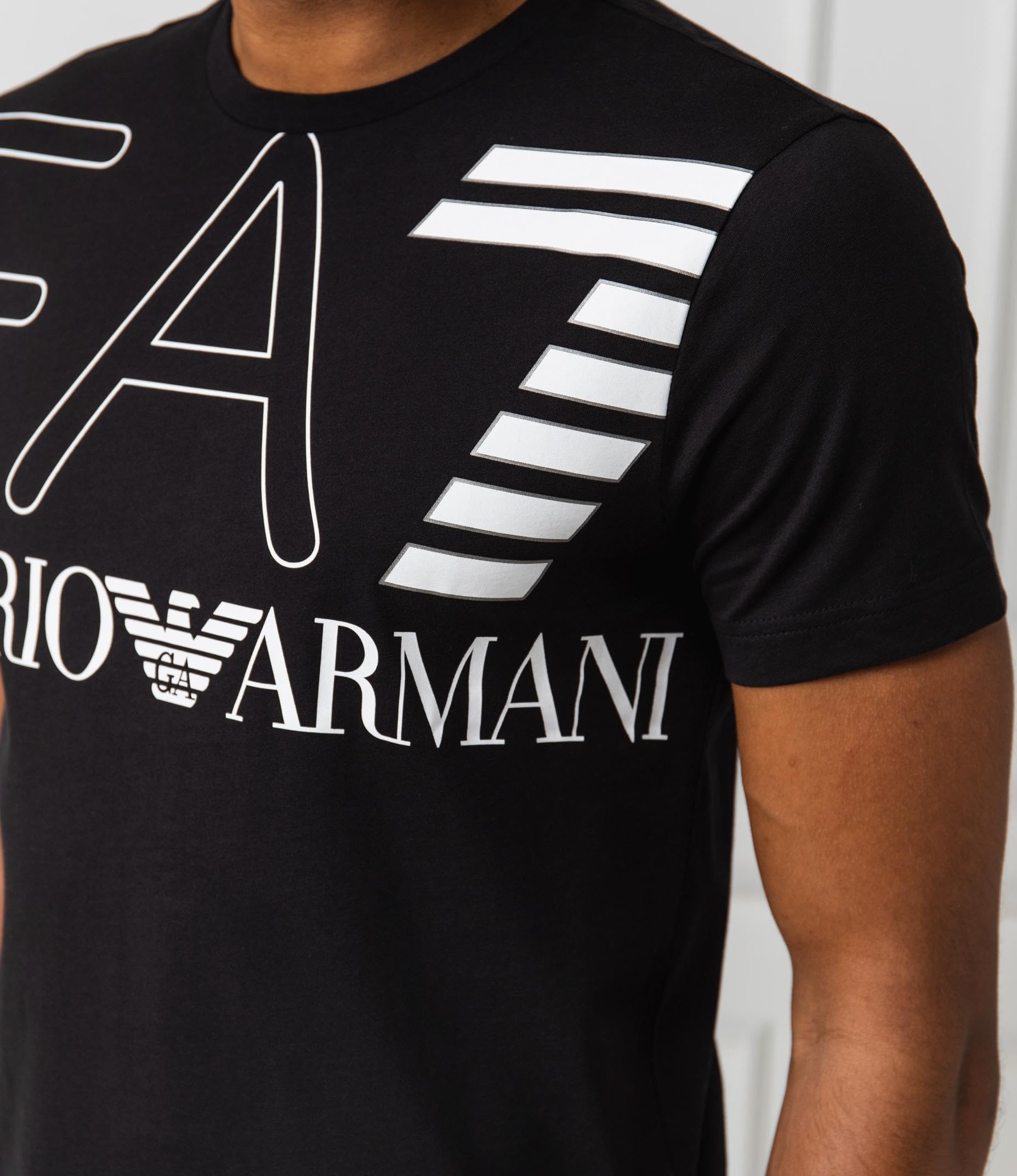 Emporio Armani Maglietta T-Shirt Uomo EA7 6GPT11 PJ02Z, Manica Corta, Girocollo (Nero, S)