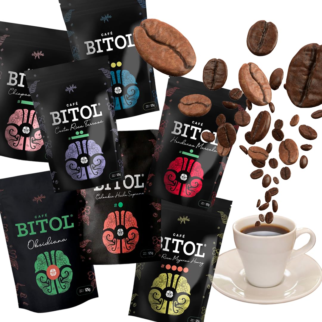 Pack Transformación | Pack K'UU | 7 Cafés de Especialidad 125 g c/u | Costa Rica, Guatemala, Honduras, Cuba y Colombia | 100% Arábica, Origen Controlado | Aromas Envolvente | Pureza y Equilibrio