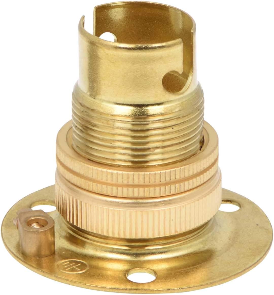 ElekTek B15 SBC Brass Fixed Batten Miniature Lamp Bulb Holder Shade