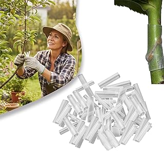 50PCS Silicone Grafting Sleeves for Fruit Trees, Flexible Silicone Material, 3-7.5mm Tree Trunk Protective Wrapping Sleeve for Plant Grafting, Branches (50 PCS)